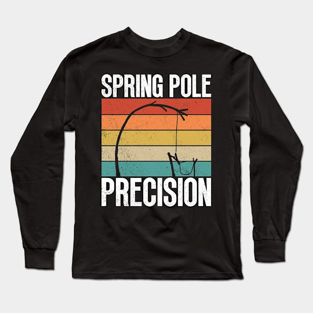 Spring Pole Precision - Animal Trapping Spring Pole Long Sleeve T-Shirt by Anassein.os